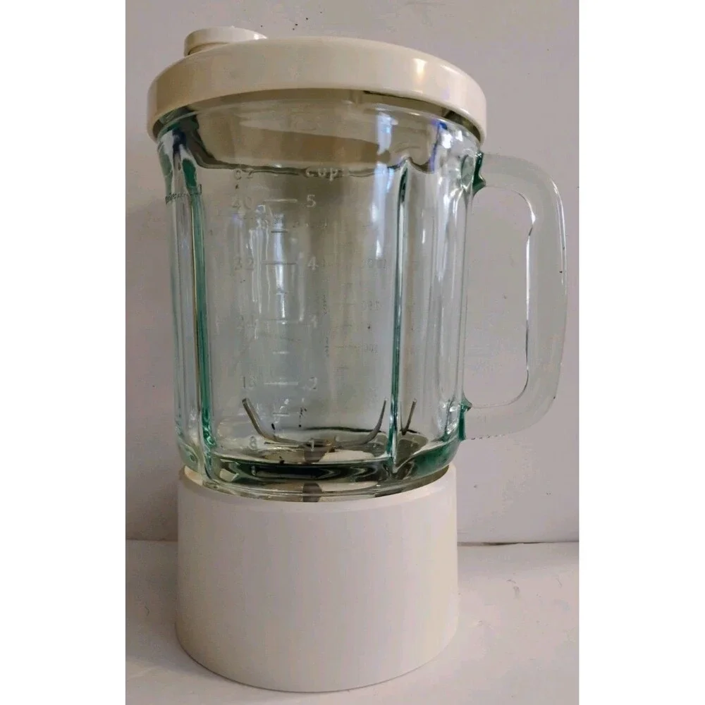 KitchenAid Blender Glass Jar Replacement Pitcher Lid Base Blade KSB5 KSB3 White